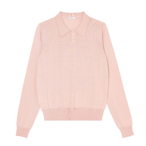 [스테디스테이트] Pink Silk Knit Polo