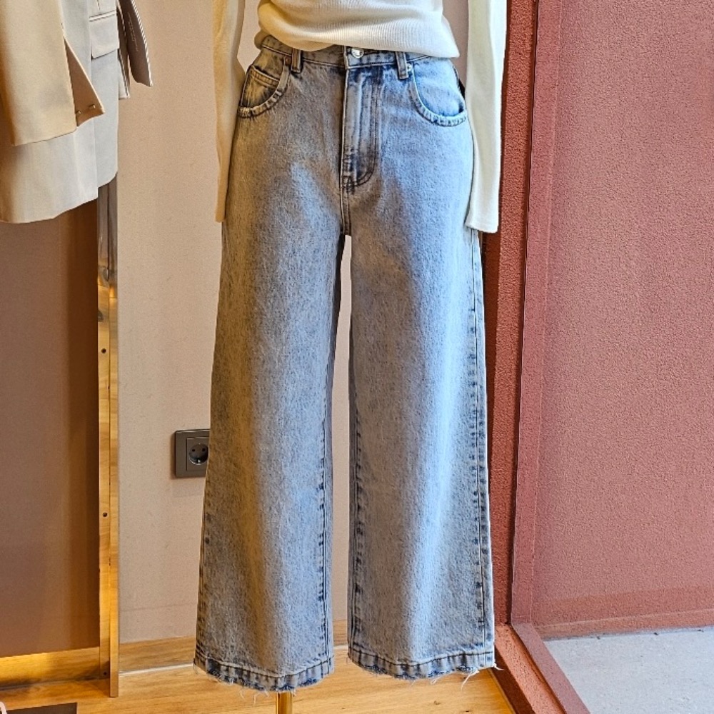 [바투 수입] 연청 wide jeans